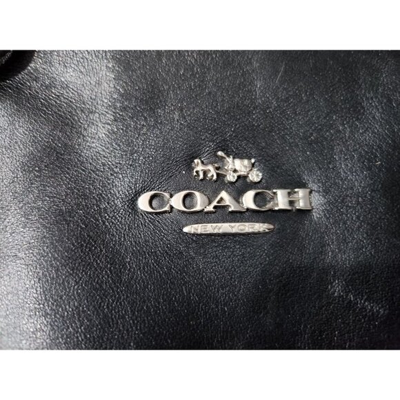 AUTHENTIC Coach F33806 Colette Smooth Black Leather Satchel Purse-EUC - Picture 12 of 13